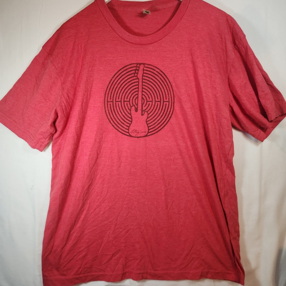 Royal Apparel Sting Bass Guitar Labyrinth Graphic T-Shirt Red XL USA Made